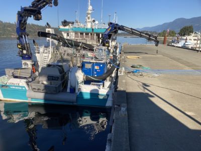 Vessel That Services Fish Farms